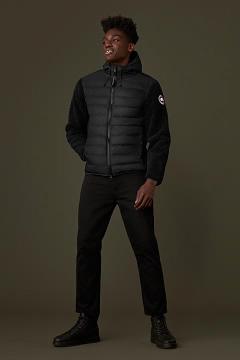 Ropa Canada Goose Hombre México - HyBridge Forro Polar Negros AD6194237